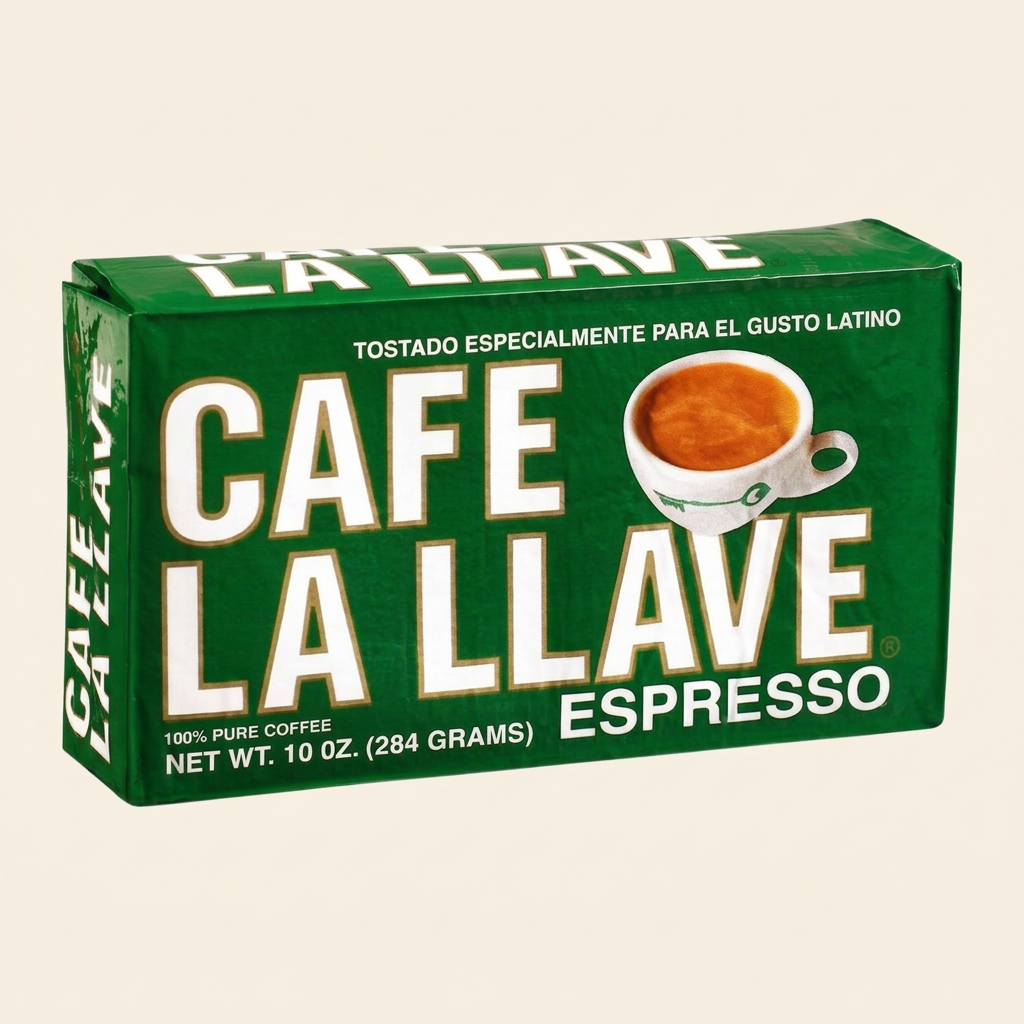 Café La Llave con fondo crema