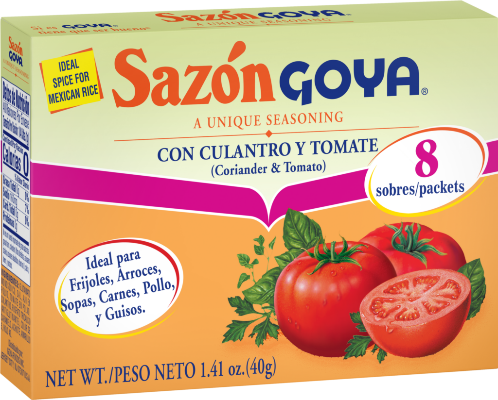 Caja de Sazón GOYA con Culantro y Tomate, 8 sobres, 40 g