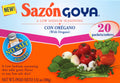 Paquete de Sazón GOYA con orégano bajo en sodio.