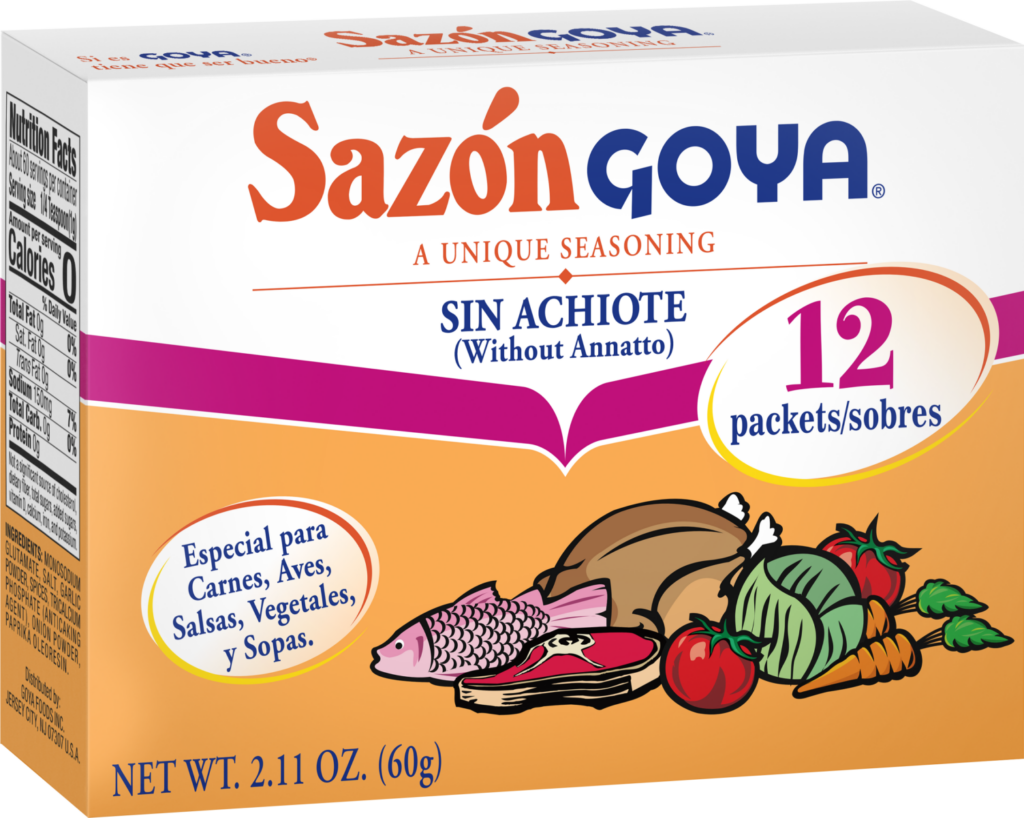 Caja de Sazón GOYA sin Achiote, 12 sobres, 60 g